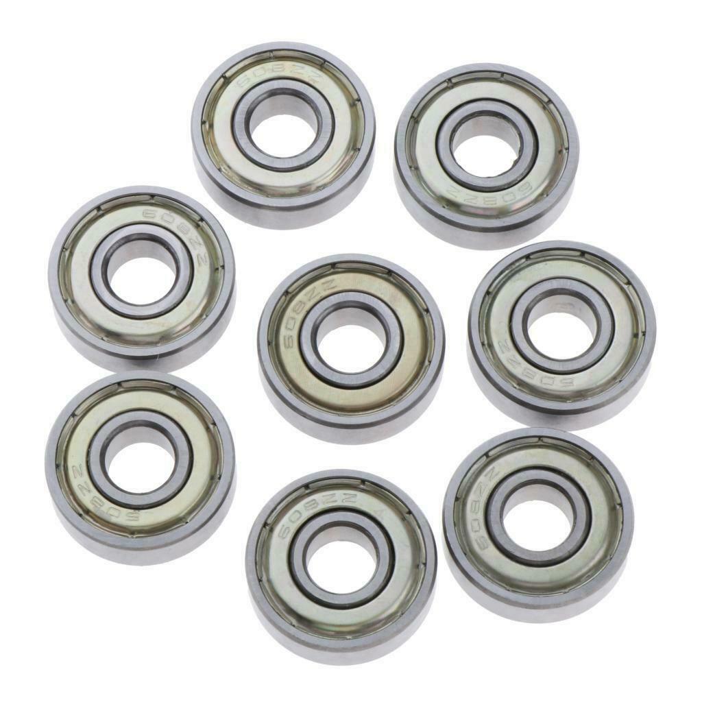 8Pcs ABEC-9 Skateboard Bearing Skates Rolling Roller Repair Accessories