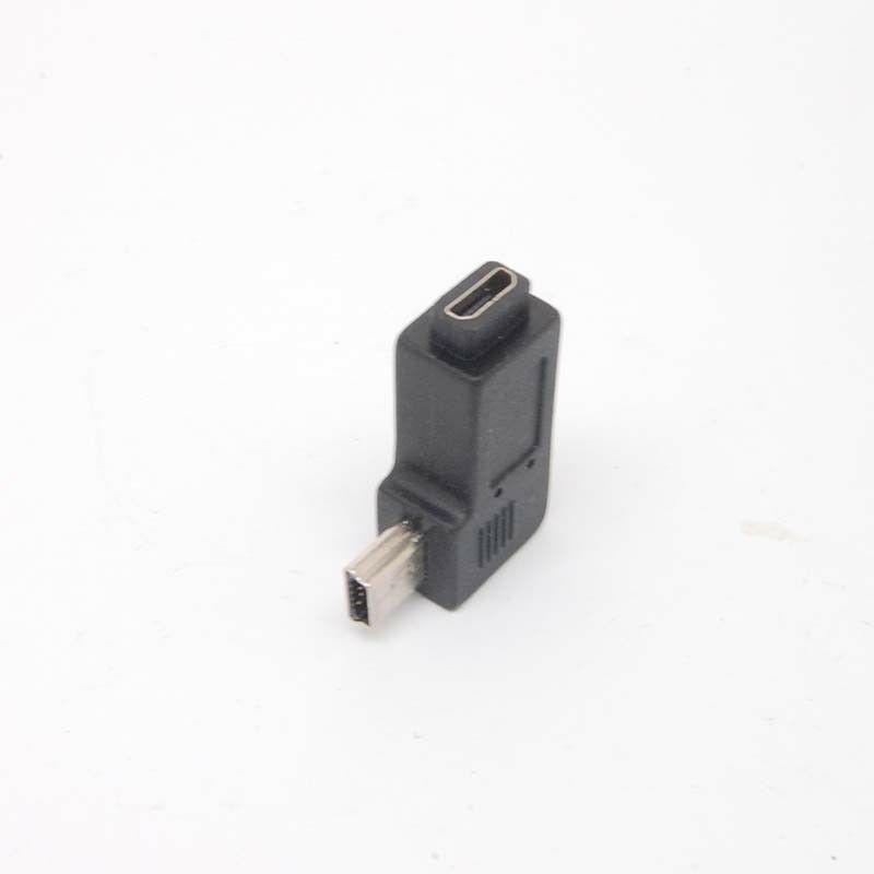 Mini USB Type A male to Micro USB B feMale 90 Degree left Angle Adapter Charger