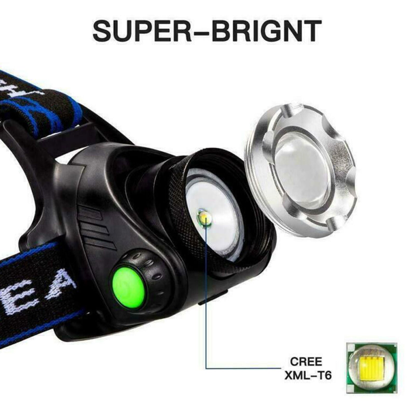 Super Bright  LED Headlight Torch Headlamp Fishing Head Light