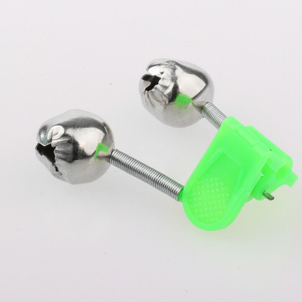 20Pcs Bite Lure Alarm LED Light Fishing Rod Twin Bell Ring Fishing Tools