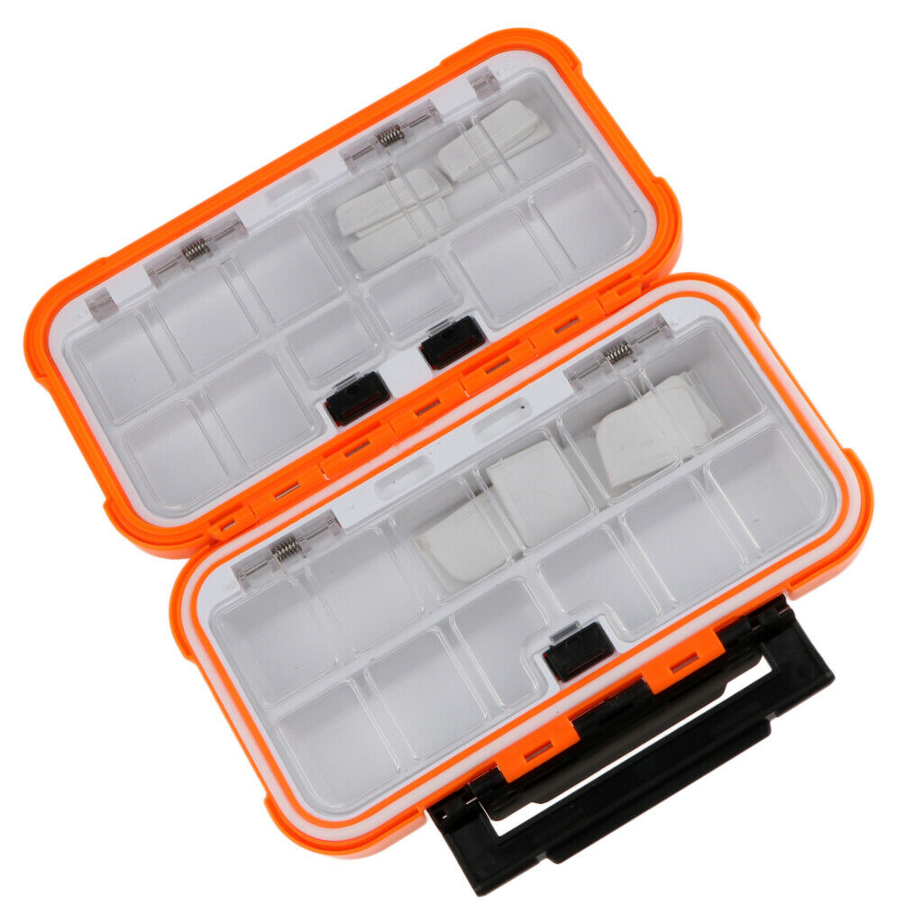 Plastic Fishing Hooks Lures Bait Tackle Storage Organizer Box Case M Yellow