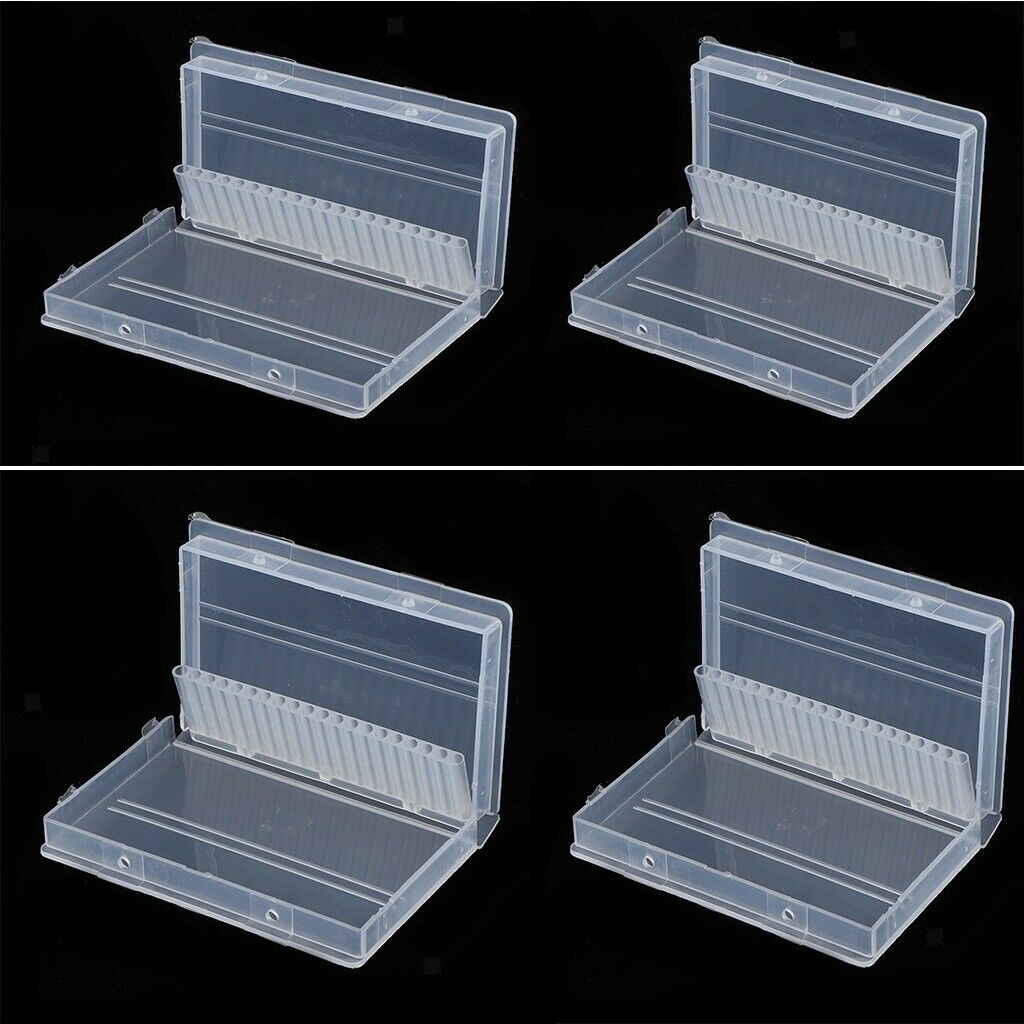 4Pcs 20 Holes Nail Drill Bits Holder Stand Organizer Manicure Box Displayer
