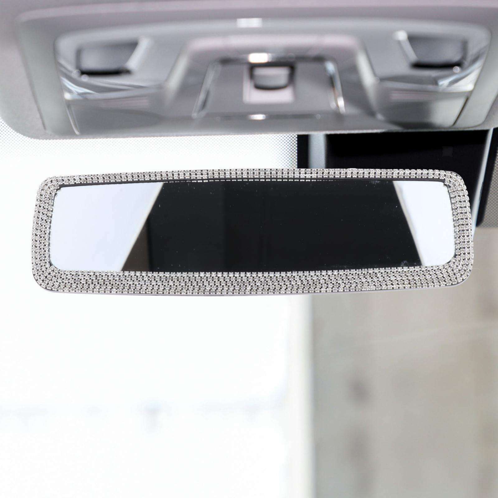 Bling Fashion Diamond Crystal Car Rear View Mirror Cover for Girl& Women