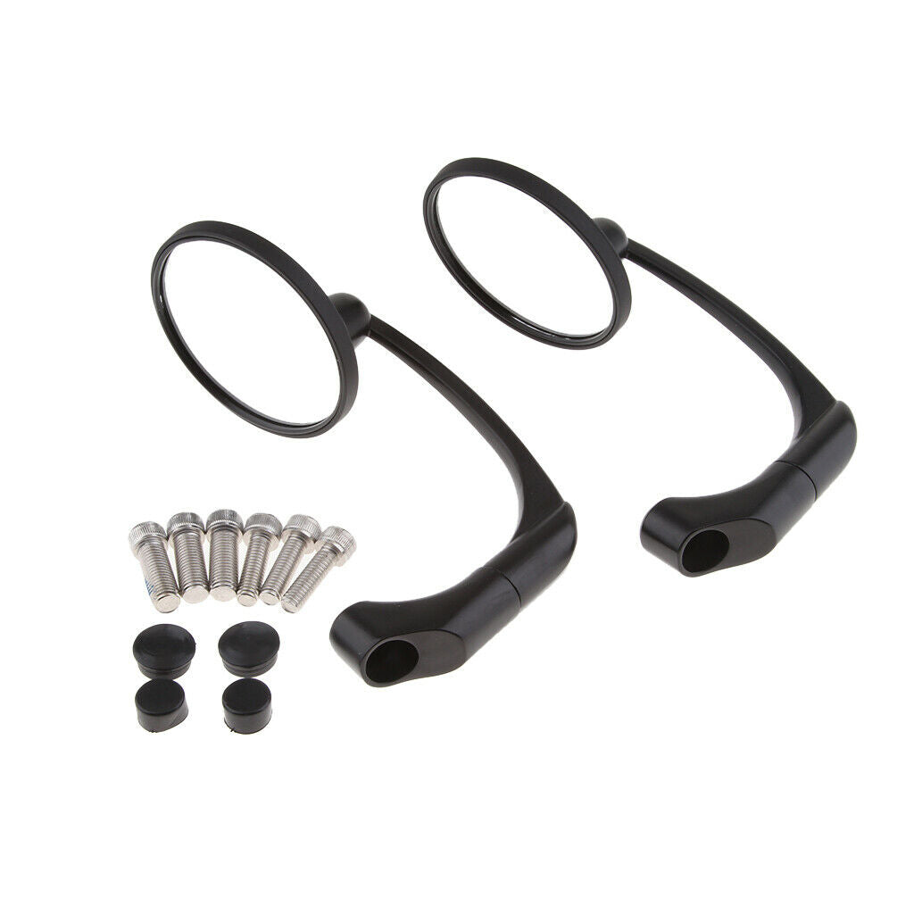 Universal Side Rear View Race Mirrors for Motorcycle Motorbike Scooters Black