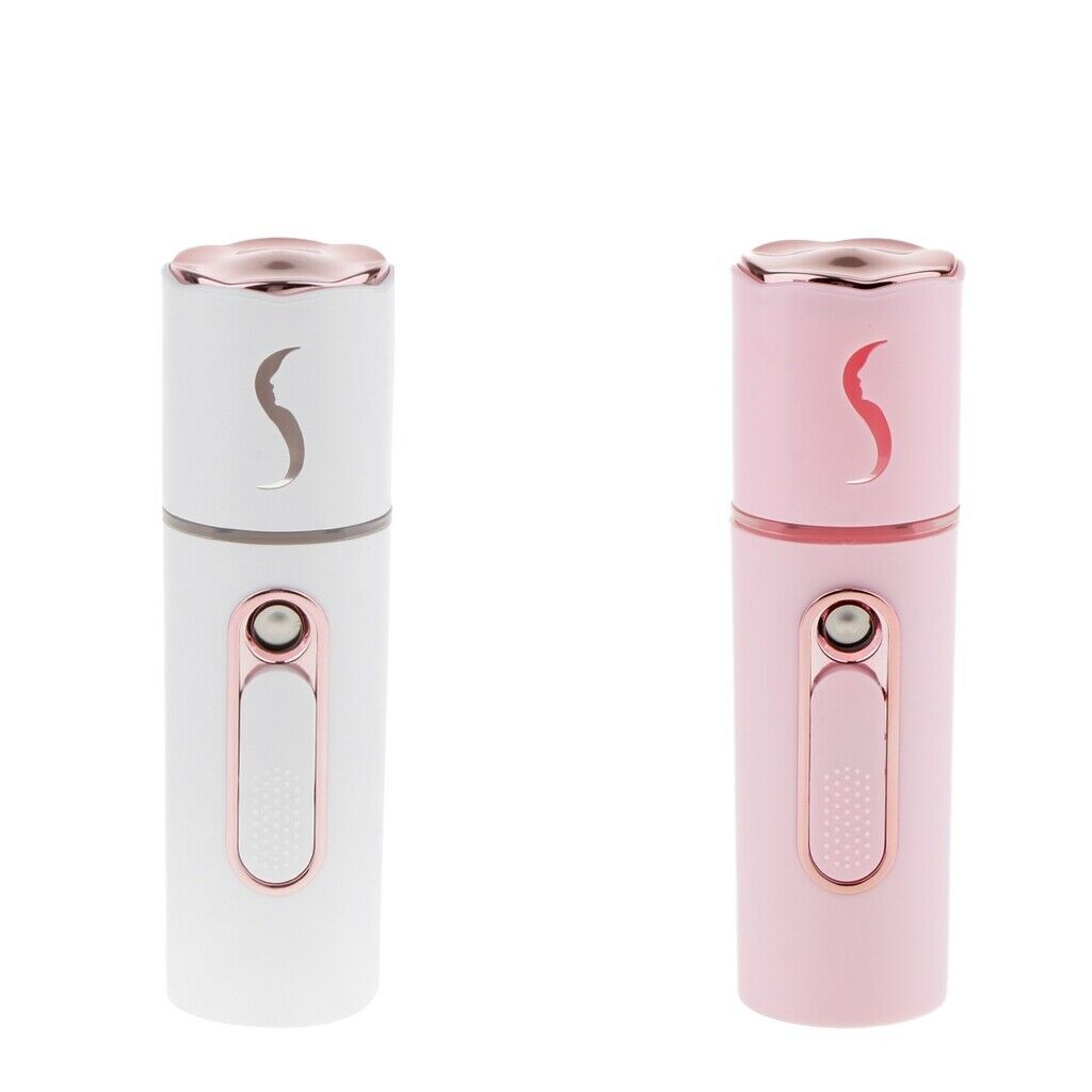 Mini Portable Pore Facial Steamer Nano Mist Cool Spray Skin Moisture Pink