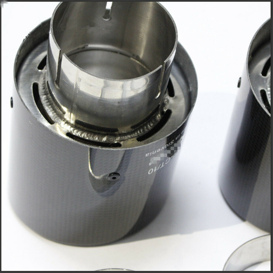 Car Exhaust Tip Muffler Pipe Pipes Tail 2.5"Inlet 114mm 4.5"Outlet For 1.6L-2.5L