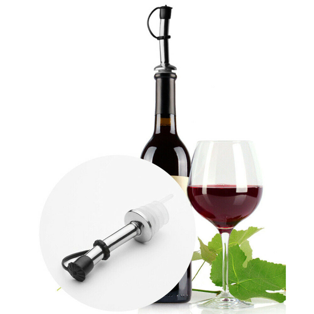 12Pcs Stainless Steel Liquor Spirit Pourer Flow Wine Bottle Pour Spout Stoppers