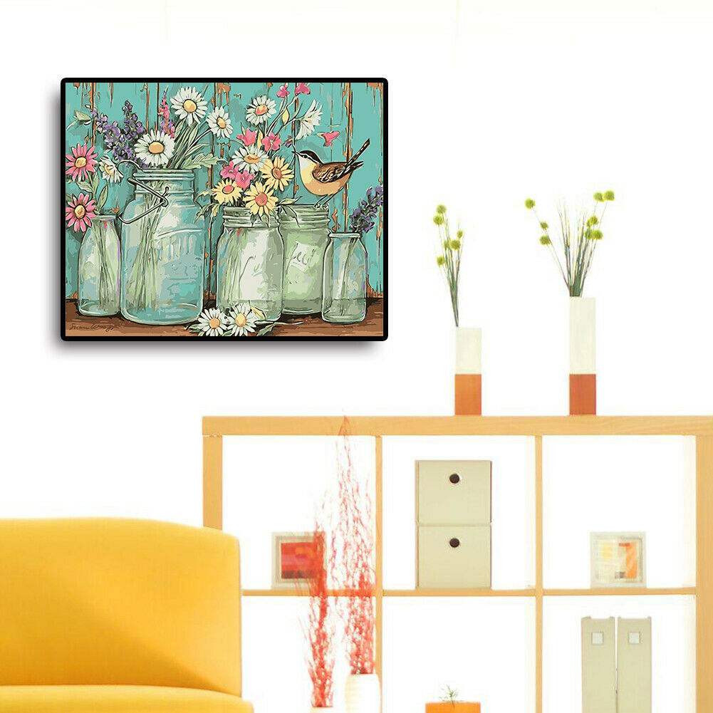 Vase Oil Painting By Numbers Digital Painting On Canvas Poster Wall Picture @