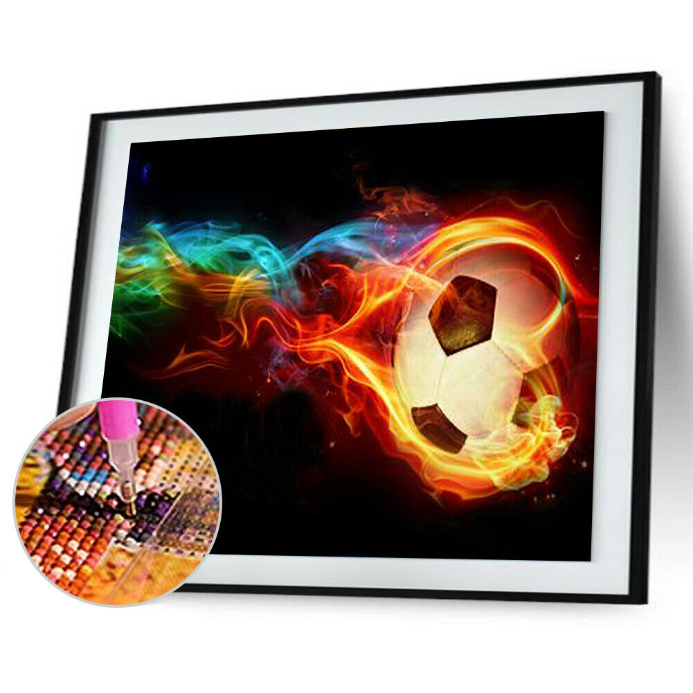 Football 5D Full Drill Diamond Painting Embroidery DIY Cross Stitch Decor @