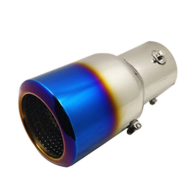 76MM Stainless Steel Car Exhaust Pipe Muffler Tips Auto Bluing Tail Throat Tube