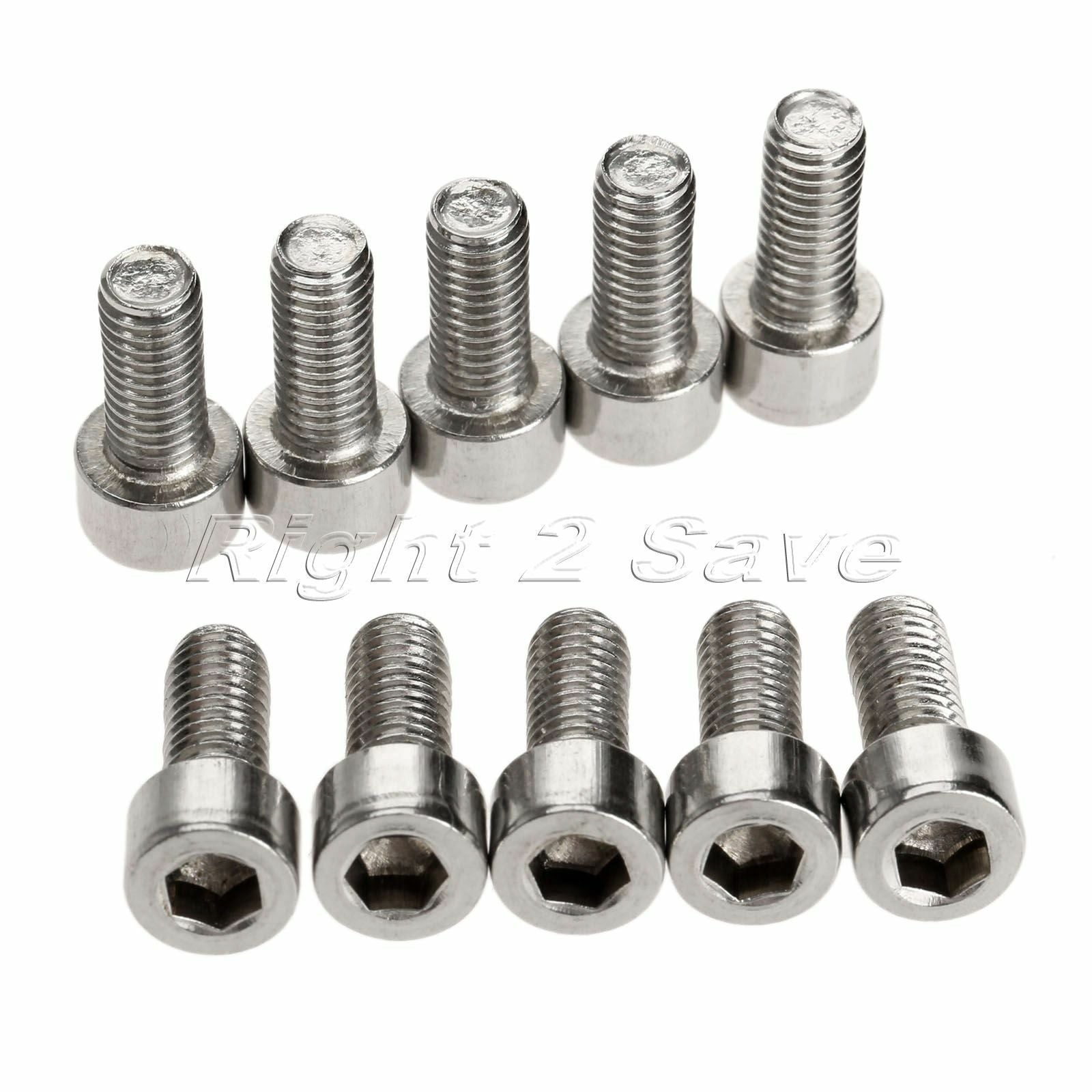10Pcs Stainless Bike Bicycle Water Bottle Cage Bolts Holder Screws Inner Hexagon