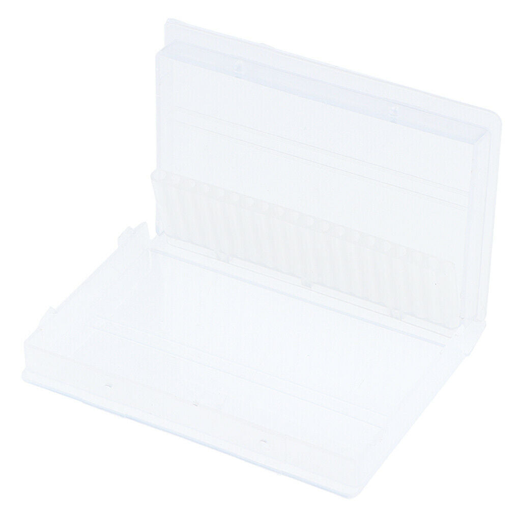 Portable and Lightweight 20 Holes Plastic Nail Art Drill Bits Holder, Storage