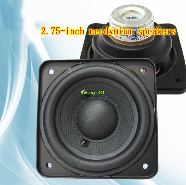 2pcs 2.75"inch 4Ω 10W Speaker Neodymium Full-range Loudspeaker Home Audio Parts