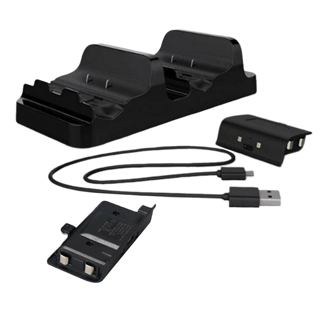 Dual Charger USB Charging Base 5V 300mA with 2 Batteries for   One Controller