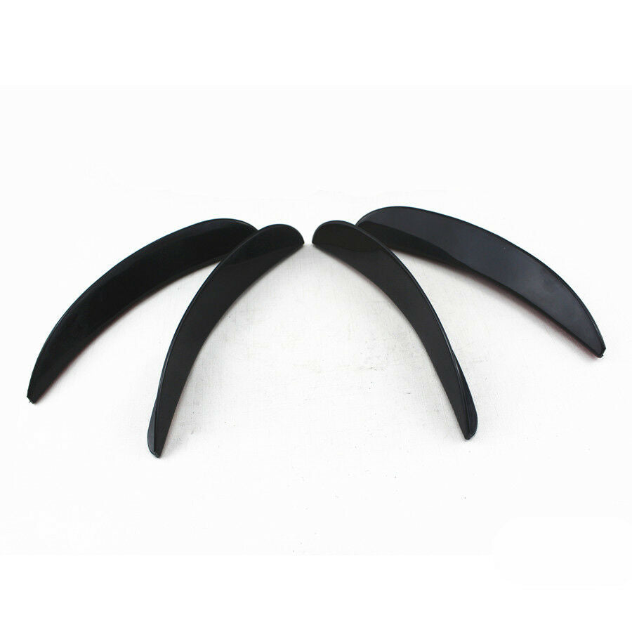 4pcs 25cm Universal Black Car/Auto Front Bumper Fins Spoiler Refit Canards Kit