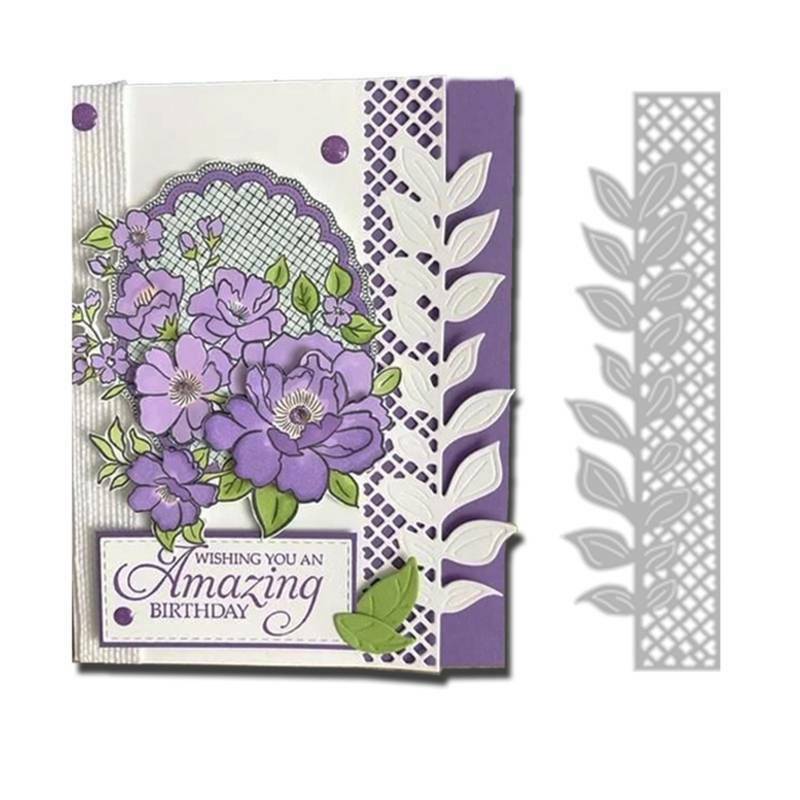 Leaf Stripe Cutting Dies Stencil DIY Scrapbooking Album Paper Card Embossing