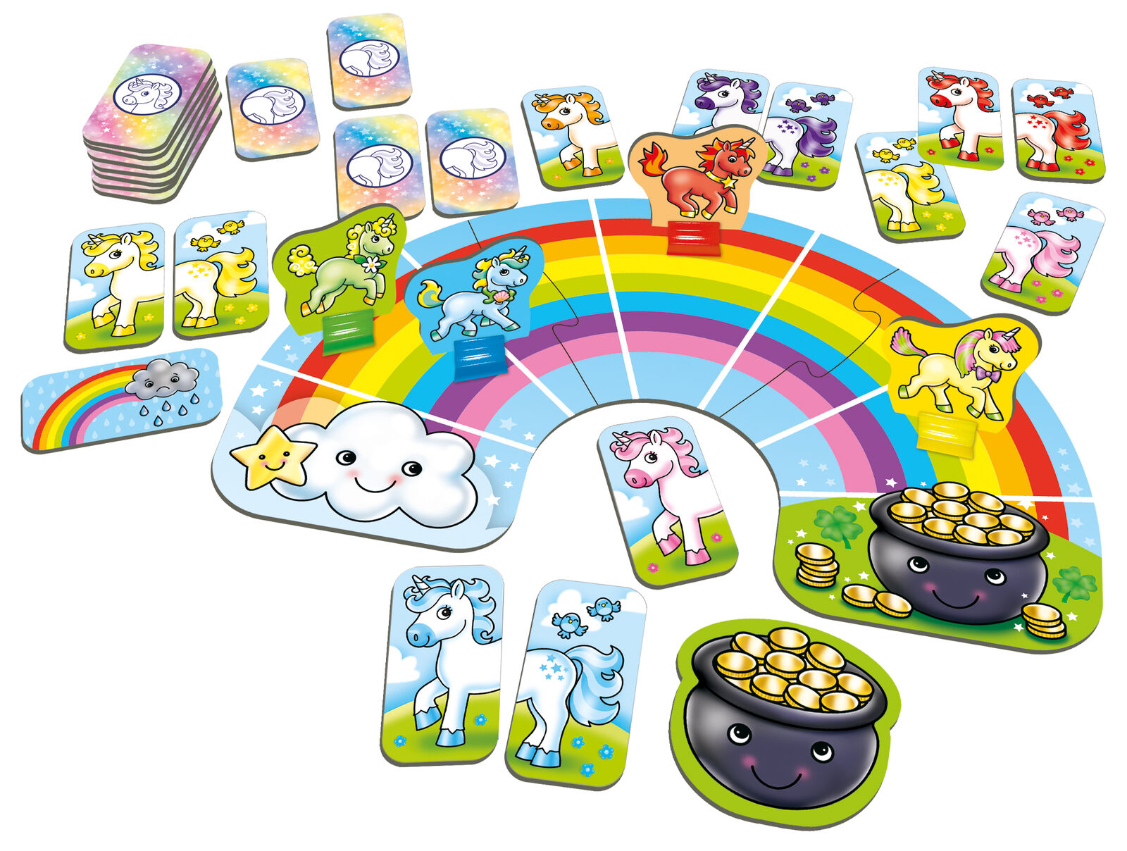Orchard Toys 095 Rainbow Unicorns Colour & Matching Game Family Children Age 3+