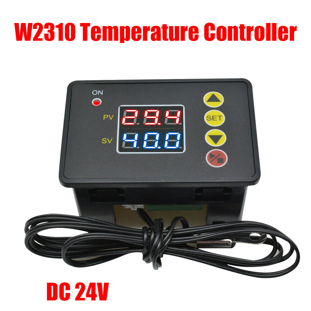 W2310 Thermostat Digital DC 24V Red+ Blue Dual LED Temperature Controller Sensor