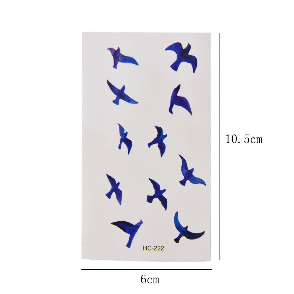 FakeTattoo Stickers Liberty Birds Fly Waterproof Temporary Tattoos StickerBDAU