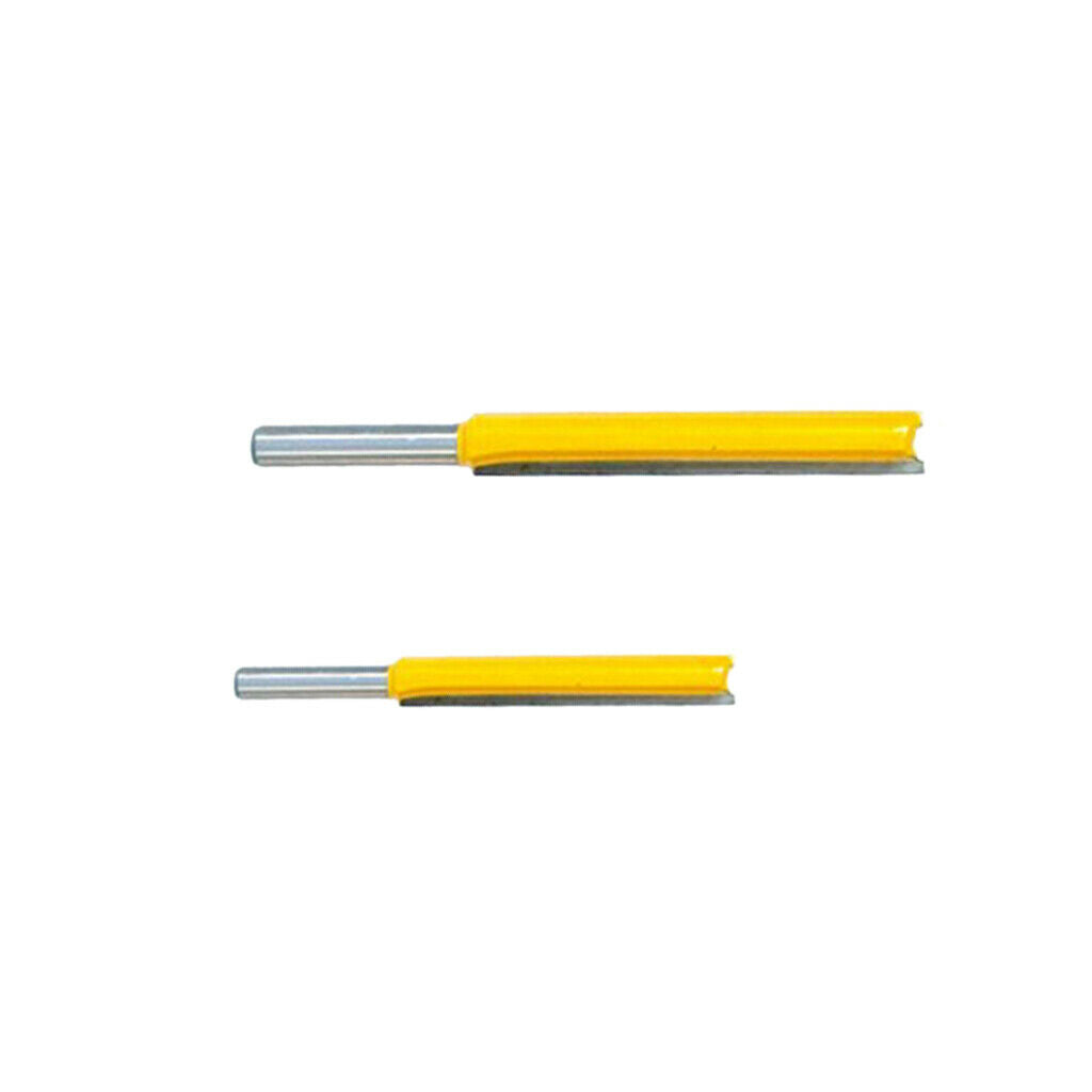 2Pcs 1/4" Shank Extra Long Flush Trim Router Bit Woodworking Cutter Tool