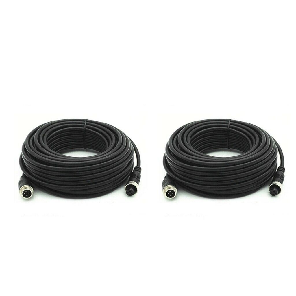 2pcs Backup Camera Video Extension Cable for Car Vehicle  Backup Camera Monitor
