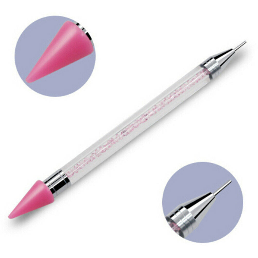 Dual-Ended Dotting Pen Rhinestone Picker Wax Pencil Manicure Nail Art Tool_AUBU