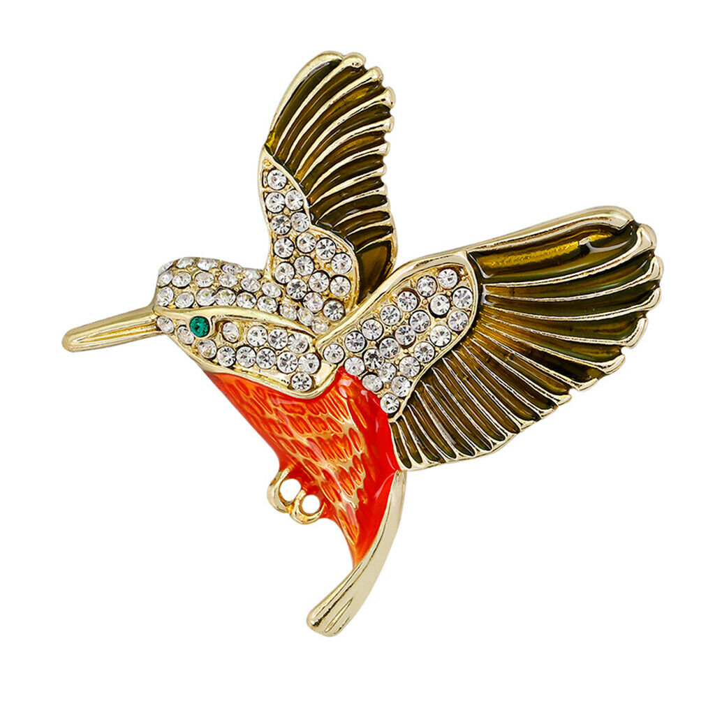 Fashion Women Colorful Enamel Flying Bird Animal Brooches Pins Jewelry Gift