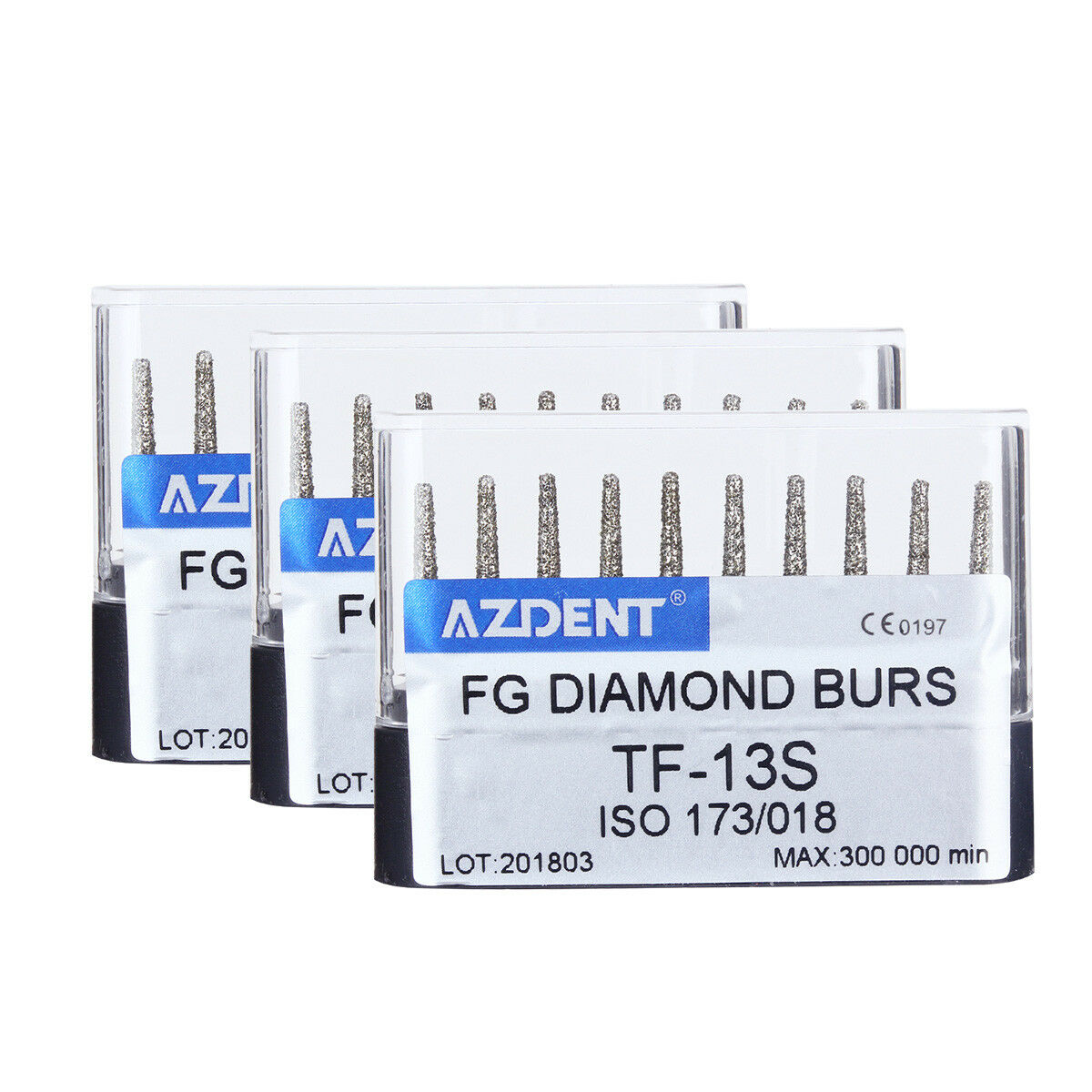50Box Dental Diamond Bur FG TF-13S Super Coarse For High Speed Handpiece AZDENT
