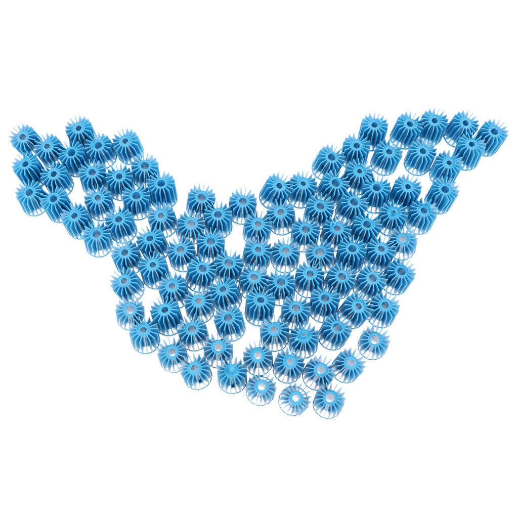 300 Pieces Auqarium Biochemical Balls Fish Pond Filter Fish Tank Filtration Blue