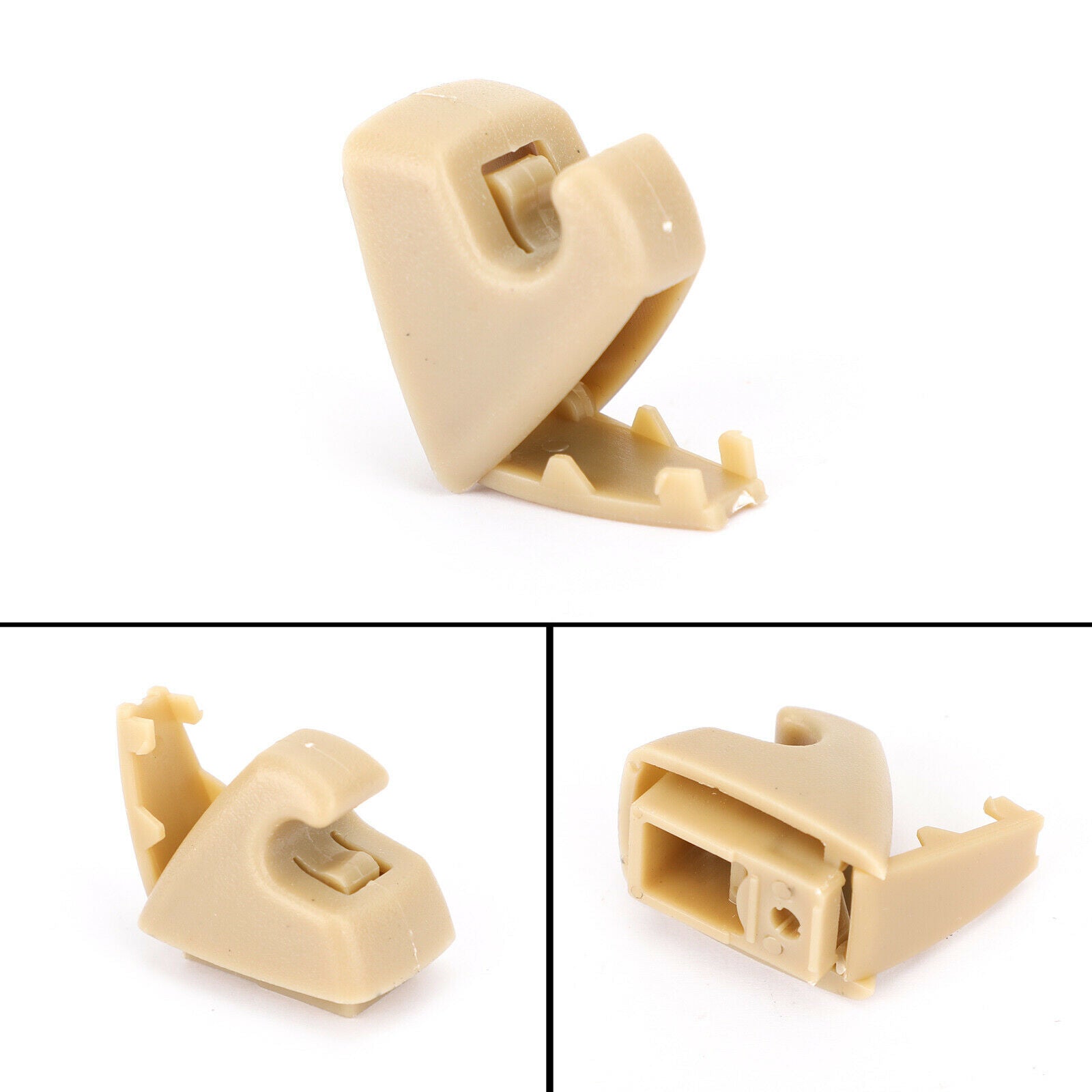 Right Left Sunvisor Shade 15882854 Clip Beige For 07-11 GM Trucks & SUVS CN