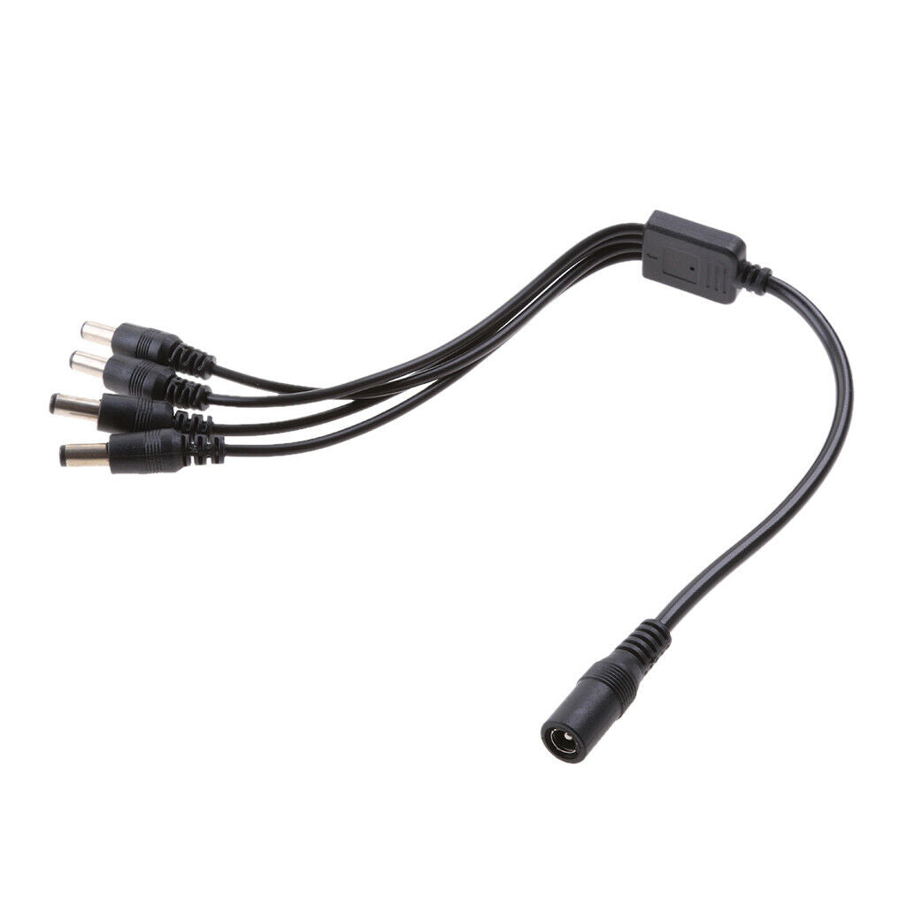 2Pieces DC 1 Female to 4 Male Power Splitter Cable for CCTV