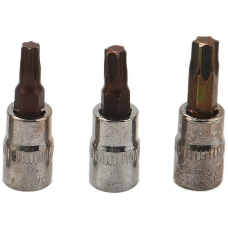 8-Piece Torx Bit Socket Set 1/4 inch Square Drive Adapter T8 T10 T15 T20 T25 TP3