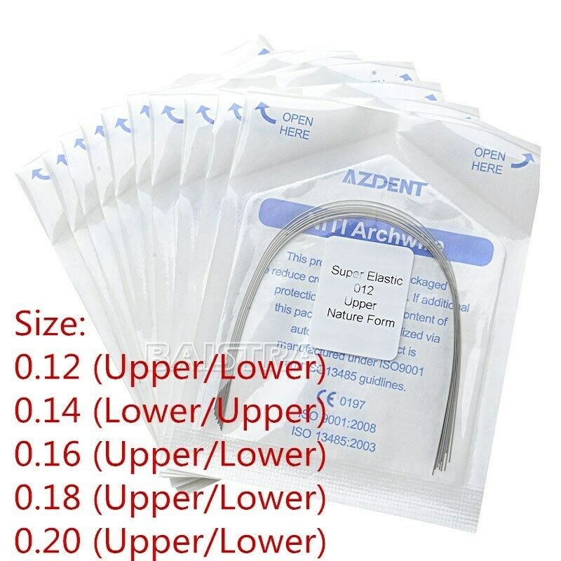 1000X AZDENT Dental Orthodontic Super Elastic Niti Arch Wire Round Natural Form