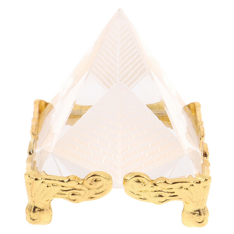 1Pc Feng Shui Egypt Egyptian Crystal Clear Pyramid Ornament Home Decorat DHJCDD