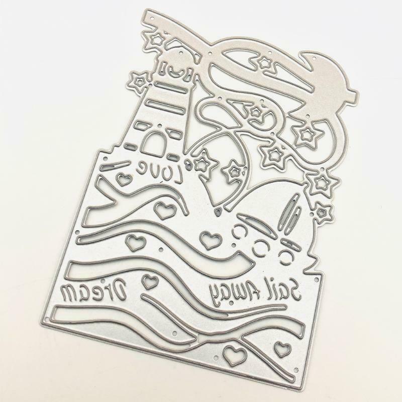 Sail Away Metal Cutting Dies Stencil Scrapbooking DIY Album Stamp Paper Emboss