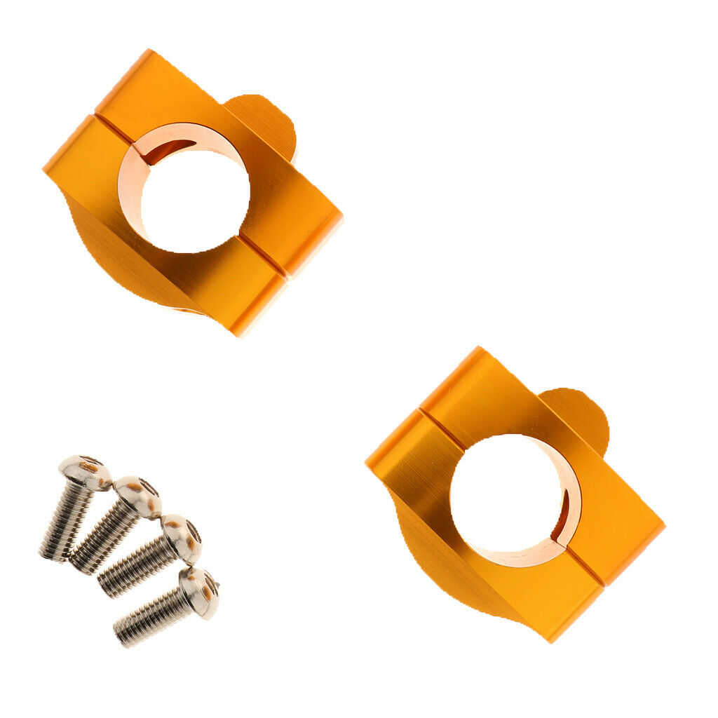 Handle Bar Clamp Adapter Risers Taper Fit for Motorcycle Yellow
