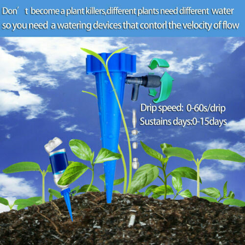 12Pcs Plant Self Watering Spikes Adjustable Automatic Drip Irrigation System