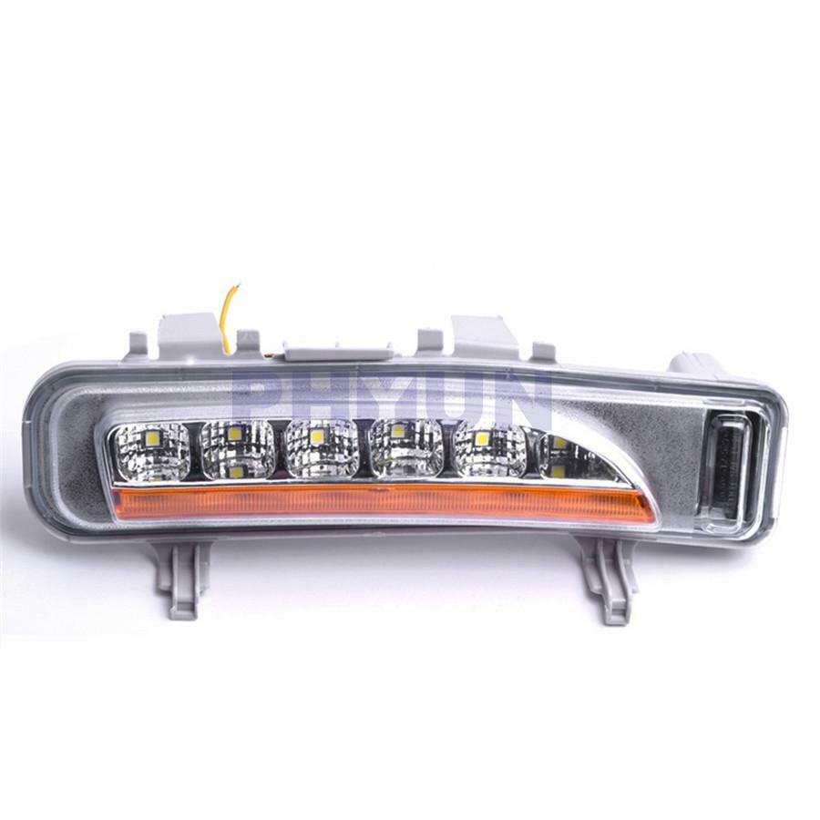 White LED DRL & Yellow LED Turn Signals Running Lights For 2011-2014 Ford Edge