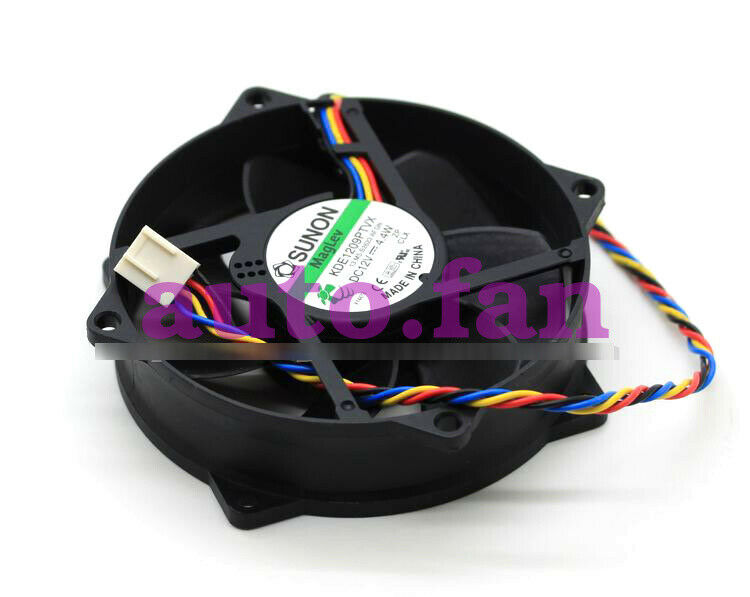 For CPU Cooling Fan KDE1209PTVX  12V 4.4W 4 Pin  90 x 25mm