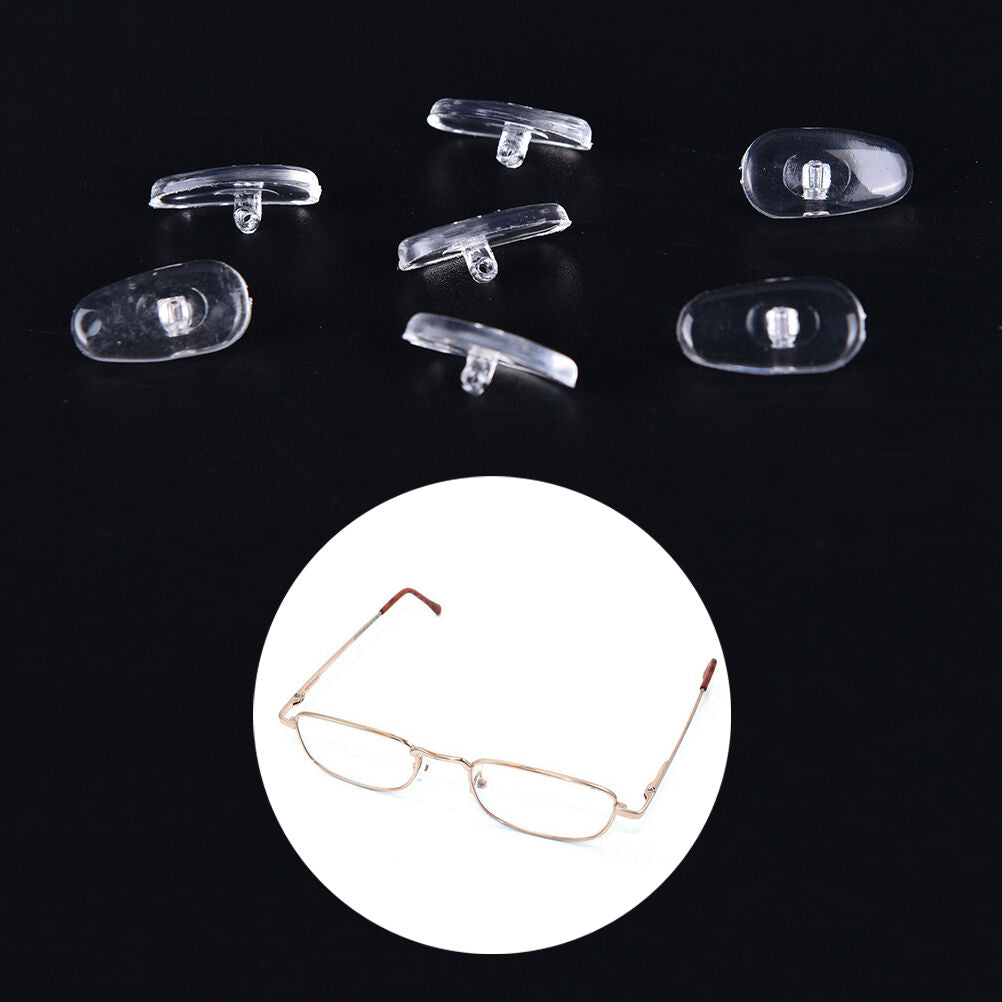 50 Pairs Screw-On Oval Silicone Nose Pads for Glasses Eyeglass 、N.l8