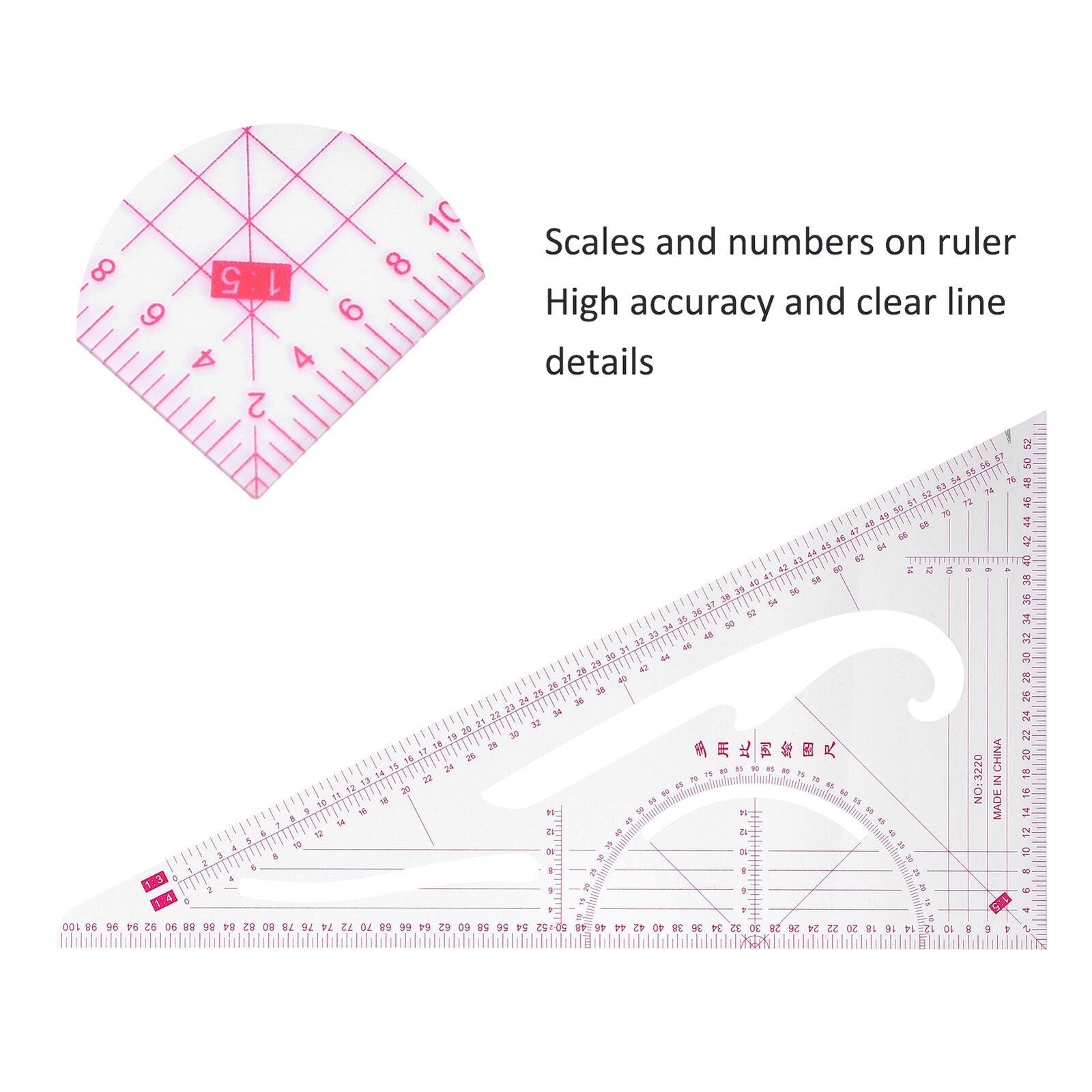 Tailor Ruler Set PVC Clothing Ruler Commas Ruler Sewing Curve Ruler 9Pcs Cutting