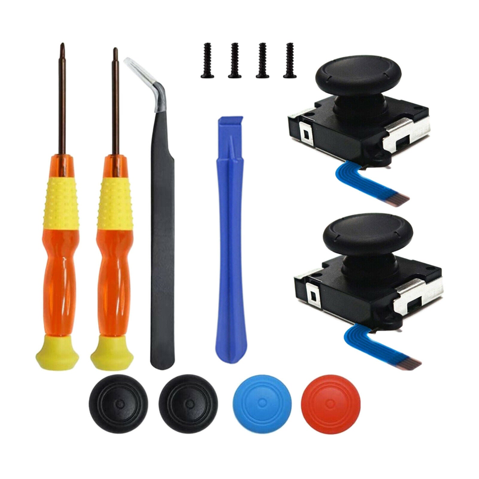 14Pcs Joystick Analog Thumbsticks for Nintendo Switch Joy-Con Repair Kit