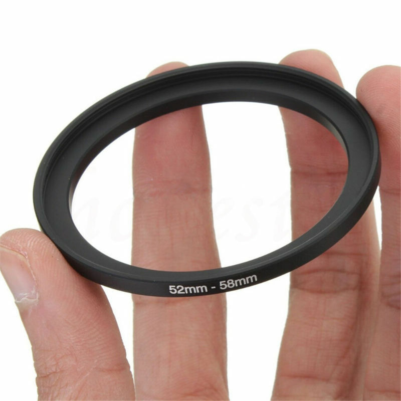 2pcs 52-58mm Step-Up Metal Adapter Filter Ring /52mm Lens to 58mm Accessory