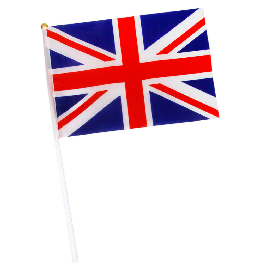 Pack of 12pcs UNION JACK SMALL HAND WAVING FLAG UK GB British Great Britain