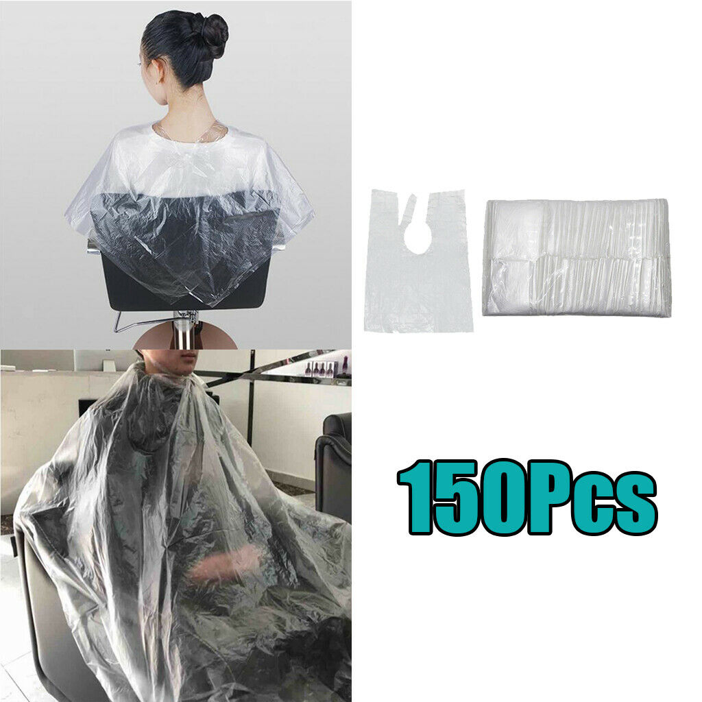 150pcs Waterproof Disposable Hair Cutting Capes Cloth Kit Salon Gown Apron