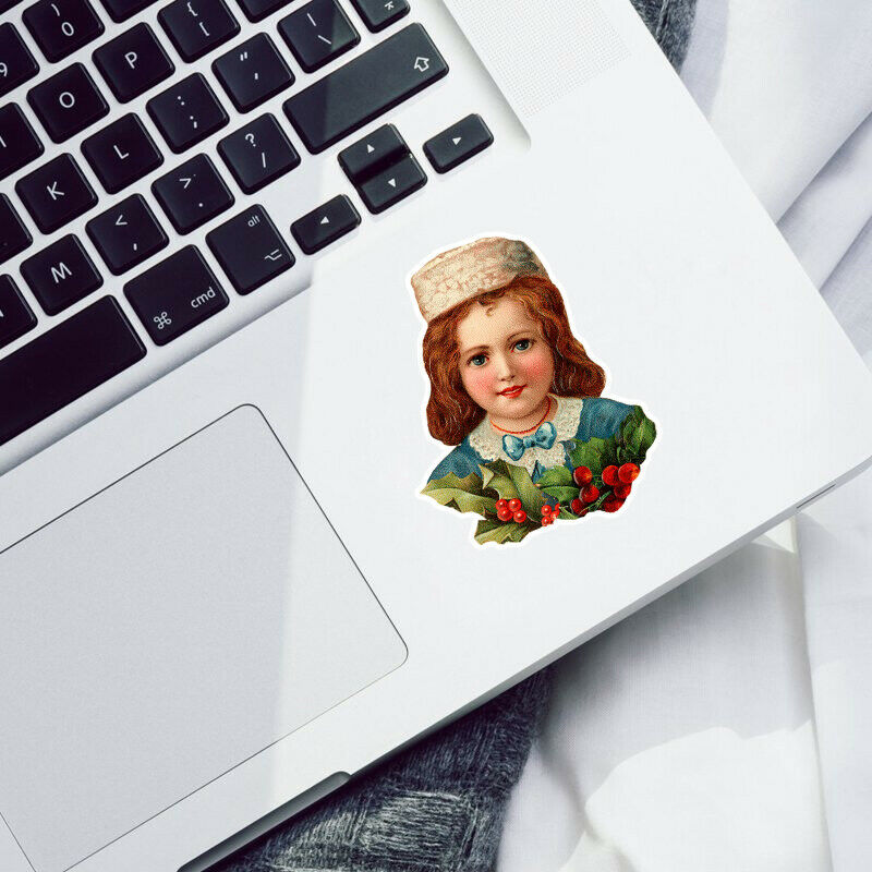 6pcs Christmas Skateboard Stickers Vinyl Luggage Laptop Decals Wall Decor Gift