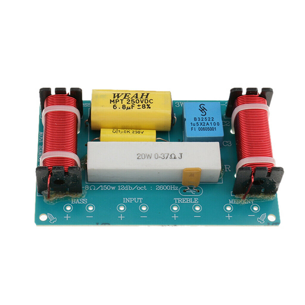 Set of 1 3 Way Audio Filter Speaker Crossover Frequency for Aux Device