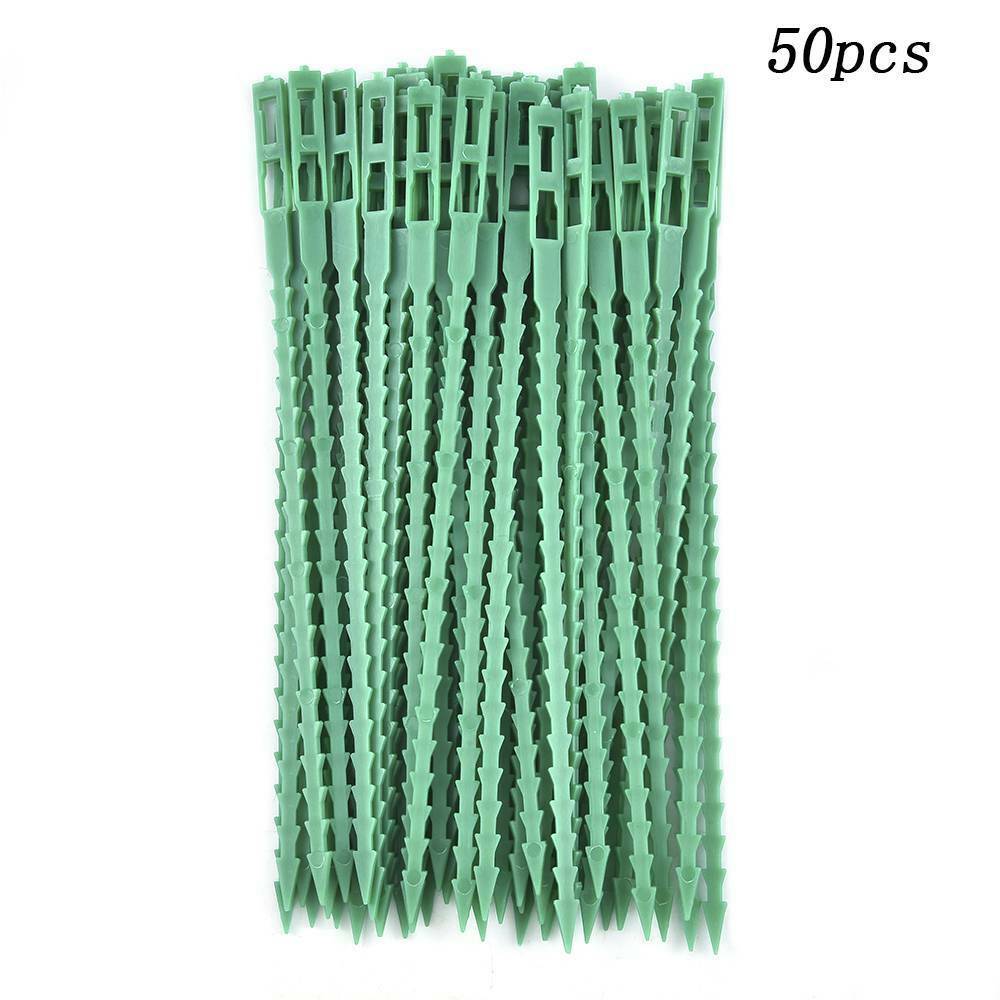 50*/Set Reusable Garden Plastic Plant Cable Tie Adjustable Tree Climbing Support