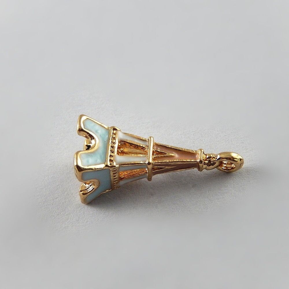5PCS nice Colorful Alloy Small Eiffel Tower Necklace Pendant Charms