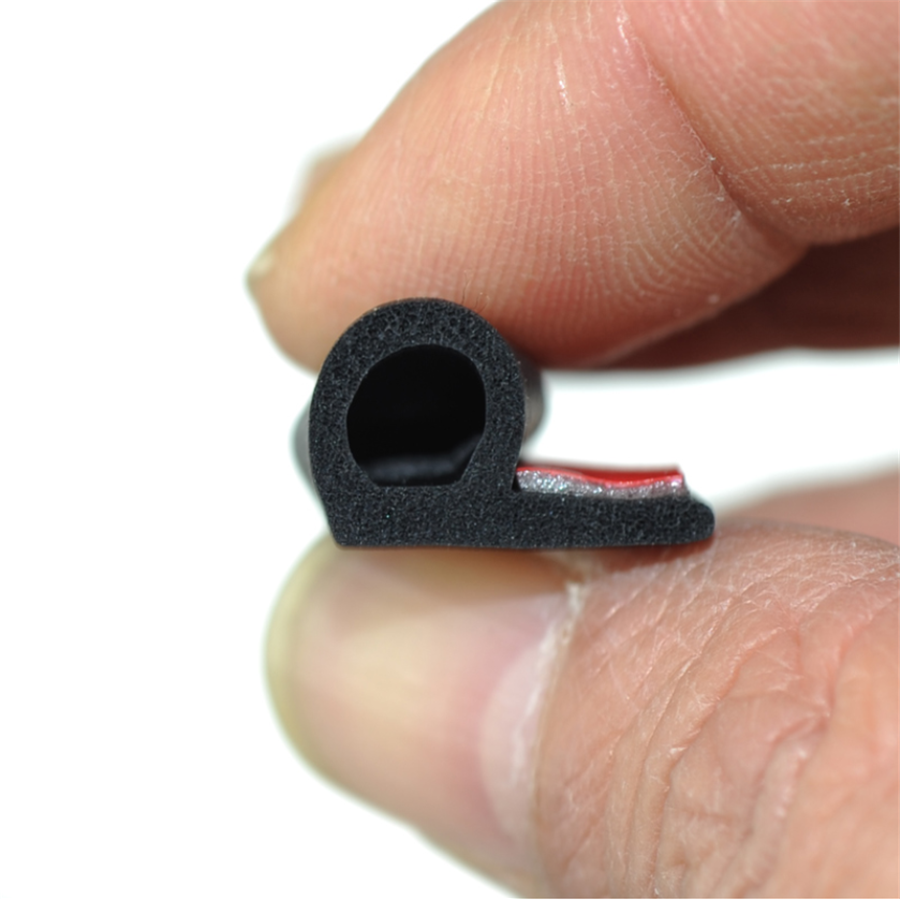5M Small P Type Rubber Soundproofing Sealing Strips Trim For Auto Car Door Edge